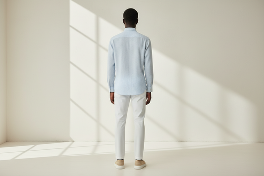 Camisa a Rayas de Doble Gasa