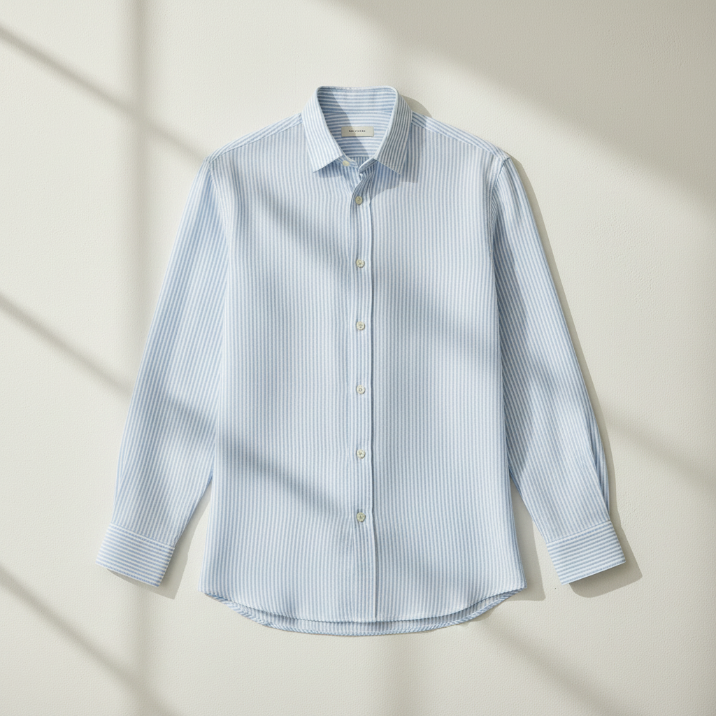 Camisa a Rayas de Doble Gasa