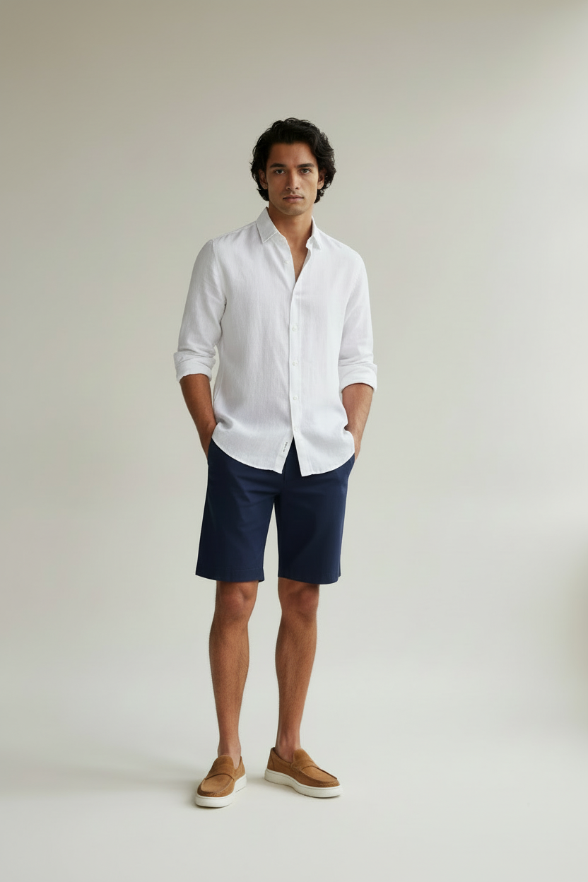 Camisa de lino Blanca