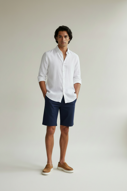 Camisa de lino Blanca